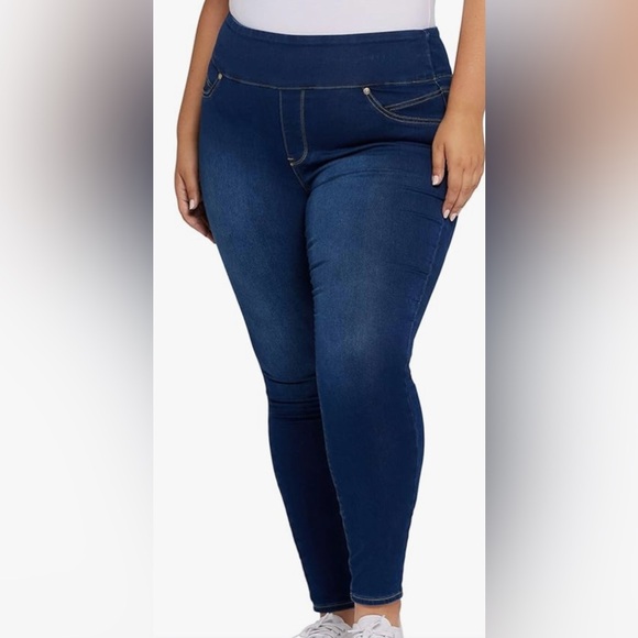 Seven7 Blue Jeggings High-Rise Stretch - Picture 1 of 8